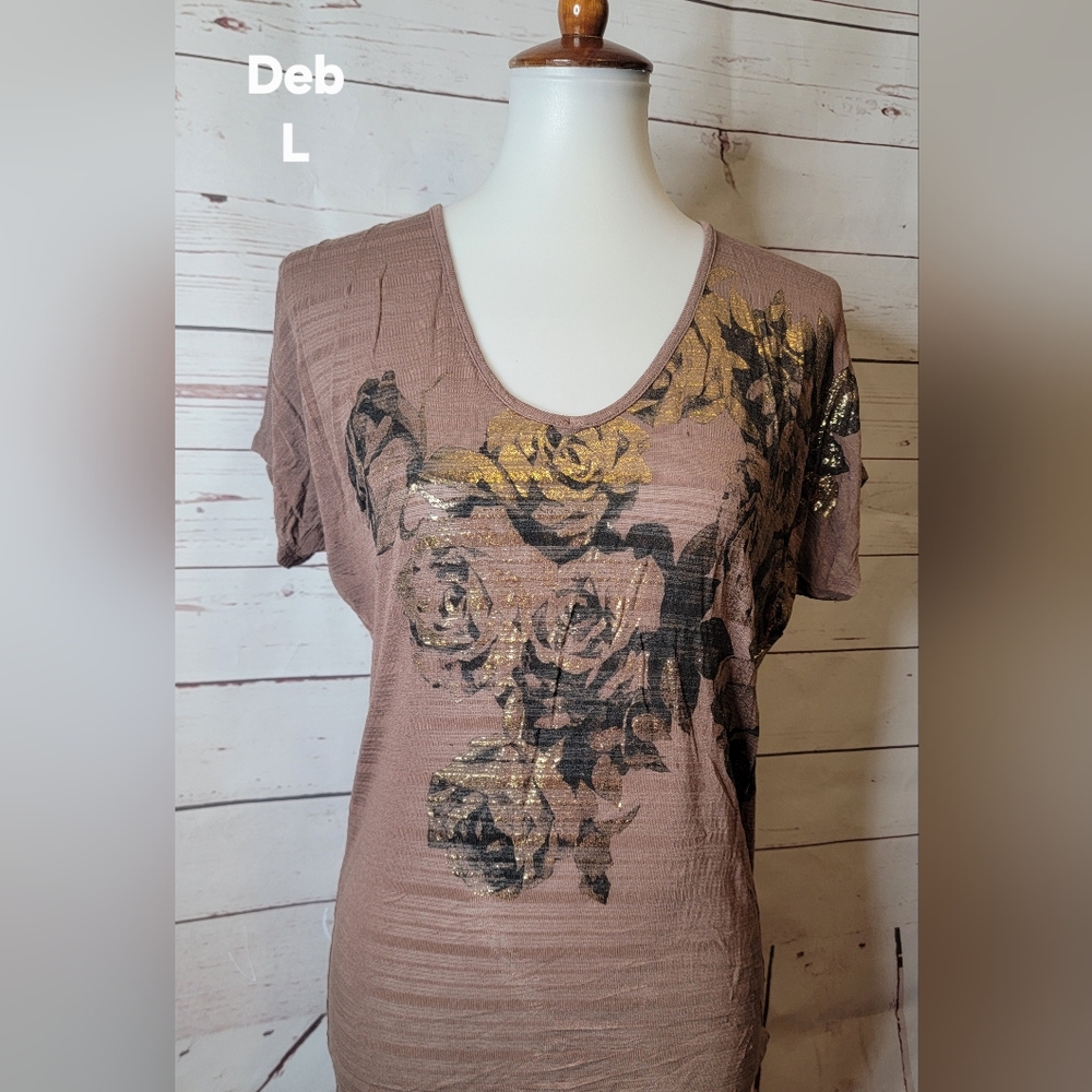 Deb Women's Brown Floral Top